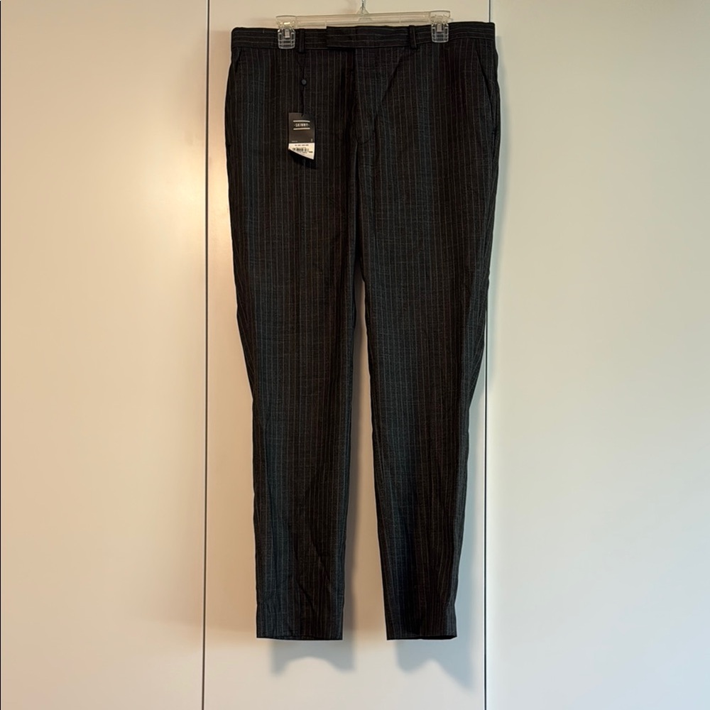 Topman Gray and White Dress Pants